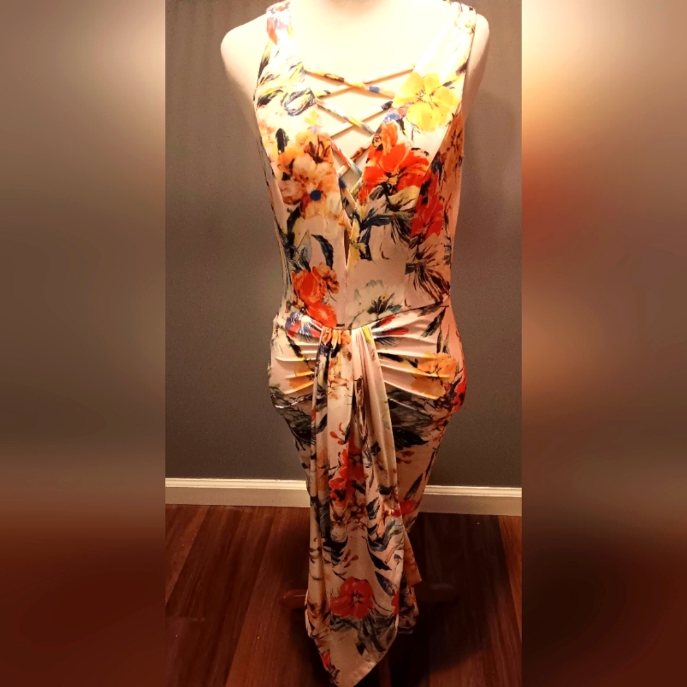 Floral Cross-Back Dress